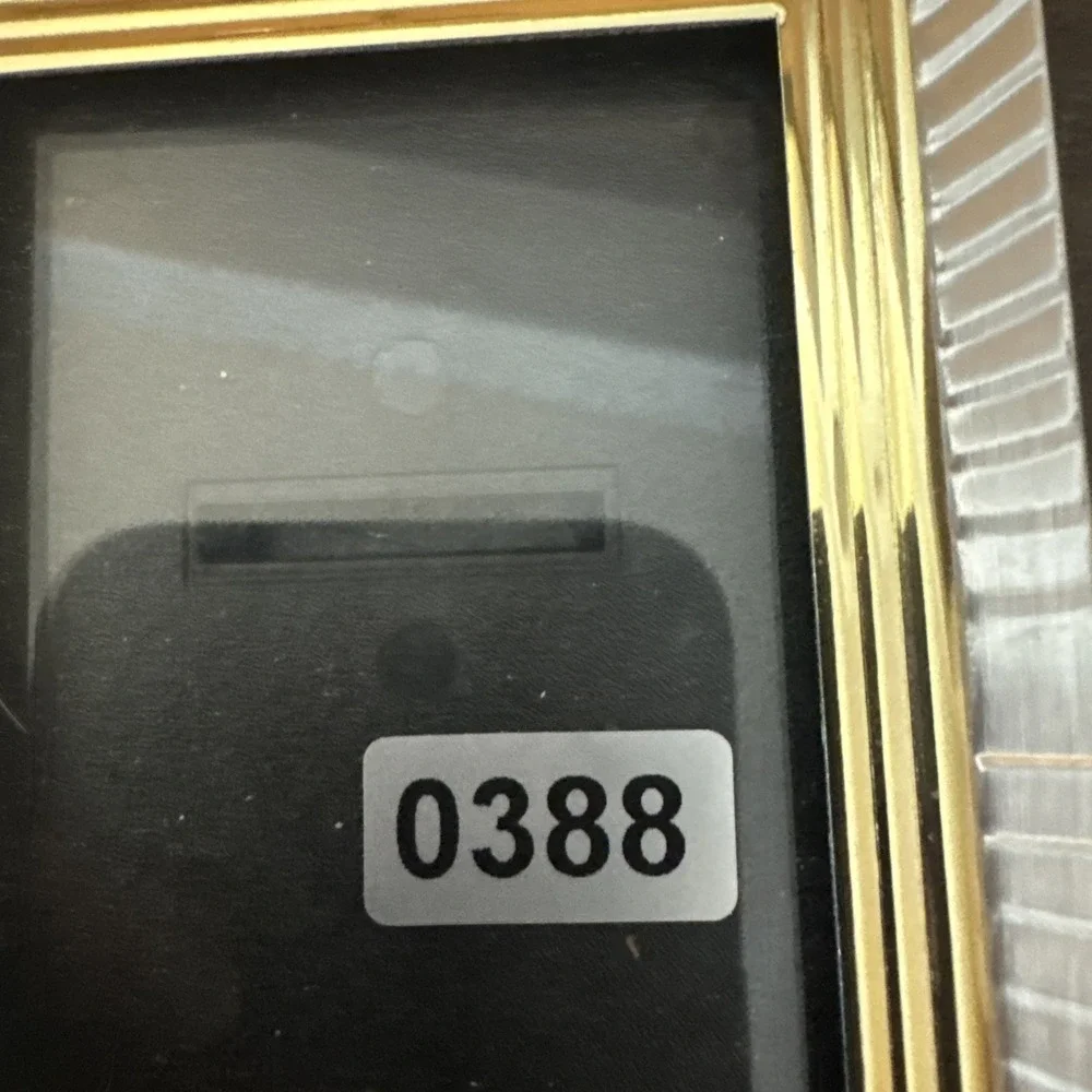 VTG Mini Silver Gold Trim Picture Frame 2.5 X 1.5
